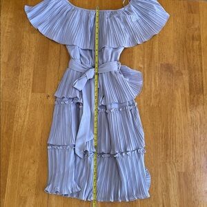 She + Sky Light Lavender Ruffle Dress Size M could fit Small Ruffles Pleats